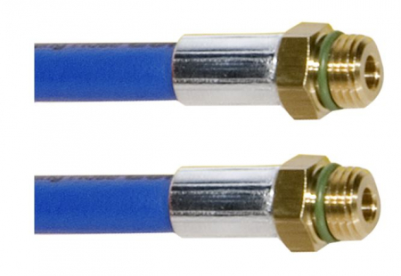 Echipamente service AC - Furtun extensie de la statie AC la LP R1234yf/R134a, lungime LP/HP: 3m, M12X1.5 mufa tip Tata culoare albastru