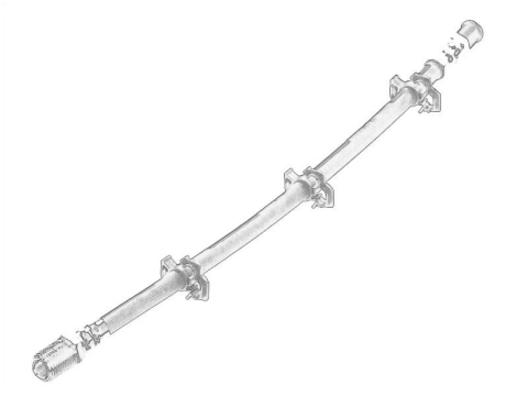 Franare - Furtun frana Dreapta/Stanga Fata (flexibil) potrivit IVECO DAILY III, DAILY IV, DAILY V, DAILY VI 05.99-