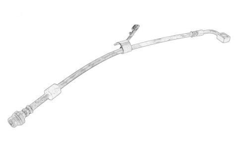 Piese Auto - Furtun frana Fata Stanga (lungime 505mm, M10x1) potrivit DODGE JOURNEY; FIAT FREEMONT 2.0D-3.6 06.08-