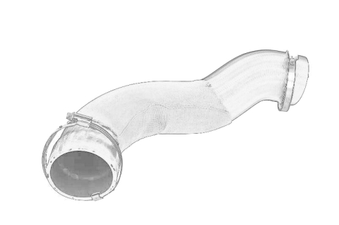 Piese Auto - Furtun intercooler Dreapta (diametru 59/65mm, lungime 400mm, negru) potrivit VOLVO S60 II, S80 II, V60 I, V70 III, XC60 I, XC70 II 2.4D/2.4DH 08.07-05.18