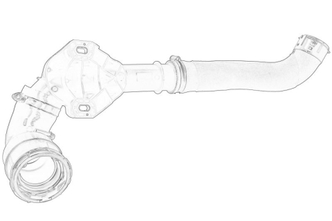 Piese Auto - Furtun intercooler Dreapta (intercooler / turbina; pentru vehicule cu tractiune fata) potrivit NISSAN NV400; OPEL MOVANO B; RENAULT MASTER III 2.3D 02.10-