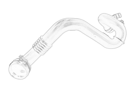 Piese Auto - Furtun intercooler Dreapta potrivit RENAULT ESPACE IV, GRAND SCENIC II, GRAND SCENIC III, KOLEOS I, LAGUNA, LAGUNA II, LAGUNA III, LATITUDE, MEGANE, MEGANE II, MEGANE III 2.0D 08.05-