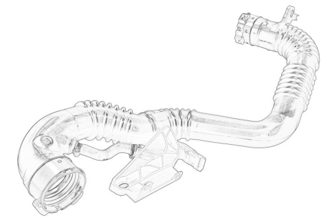 Piese Auto - Furtun intercooler potrivit NISSAN QASHQAI II, X-TRAIL III 1.3/1.6D 11.13-