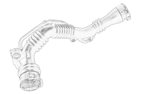 Piese Auto - Furtun intercooler potrivit RENAULT GRAND SCENIC III, MEGANE, MEGANE III, SCENIC III 1.5D-2.0D 11.08-09.16