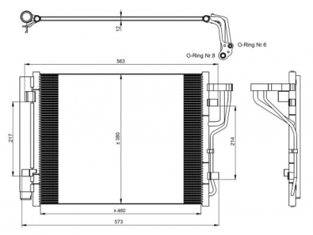 Radiator clima AC - Furtun intercooler (set) FIAT DOBLO 1.6D/2.0D dupa 2010