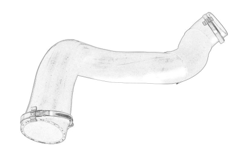 Piese Auto - Furtun intercooler Stanga (lungime 660mm, negru) potrivit VOLVO S60 II, V60 I, XC60 I 2.0D 03.10-05.18