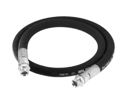 Scule pneumatice - Furtun pneumatic drept AIRPRESS, hibrid, presiune maxima: 105 bar, lungime: 2m, cu cuplaje rapide