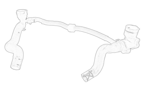 Conducta racire - Furtun radiator potrivit AUDI A3, Q2; CUPRA FORMENTOR, LEON; SEAT ATECA, LEON; SKODA KAROQ, OCTAVIA IV, SUPERB III; VW ARTEON, GOLF VIII 2.0/2.0D 08.14-