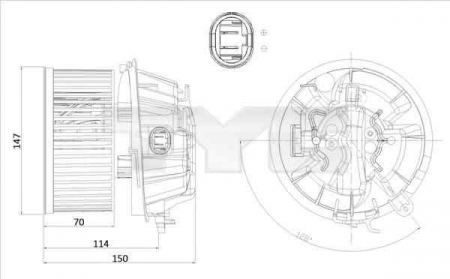 Ventilator habitaclu - Furtun schimbator caldura incalzire habitaclu FIAT DUCATO 2.0-2.8D dupa 2002