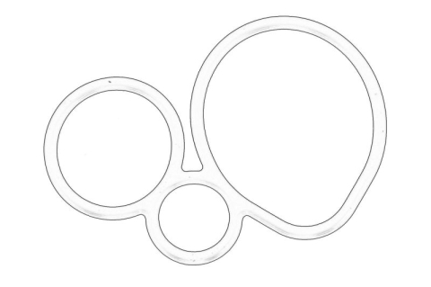 Garnituri - Garnitura carcasa filtru ulei potrivit HONDA ACCORD VII, CIVIC VIII, CR-V III, FR-V 2.2D 01.04-