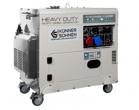 Redresoare Roboti pornire - Generator, tip: Diesel 230/400V, putere maxima: 6,5/7,5kW, curent nominal: 14,4/28,26A, stecher: 1x16A (400V), 1x32A (230V); pornire: electricS