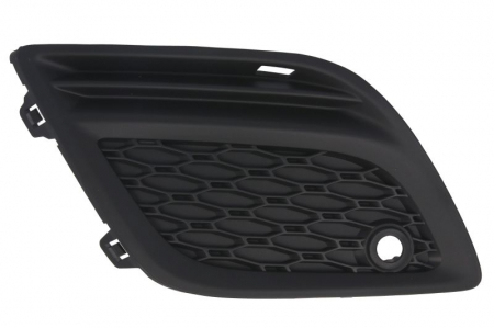 Grila bara fata dreapta cu gauri senzori parcare plastic, negru potrivit VOLVO XC60 2008-2013 [0]
