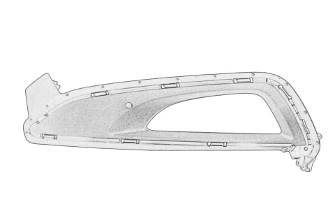 Caroserie - Grila bara fata Fata Stanga (cu gauri pentru Proiector ceata, plastic, negru) potrivit HYUNDAI TUCSON 06.15-05.23 05.15-
