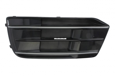Grile - Grila bara fata stanga cu banda cromata plastic, crom potrivit AUDI Q5 FY 2017-2020