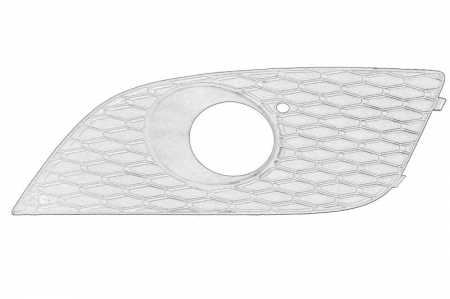 Piese Auto - Grila bara fata stanga (cu locas proiector, plastic, negru) SEAT LEON intre 2009-2012