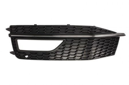 Grile - Grila bara fata Stanga cu ornamente cromate, S, cu locas proiector negru potrivit AUDI A4 ALLROAD B8, A4 B8 2007-2016