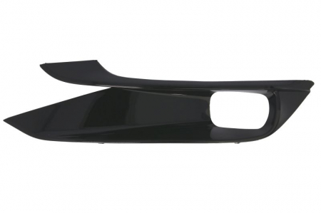 Grile - Grila capac proiector fata stanga cu locas proiectoare, plastic, negru lucios potrivit TOYOTA SIENNA dupa 2020