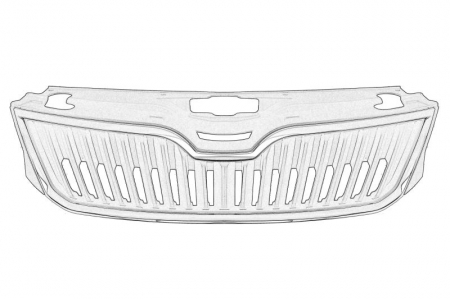 Piese Auto - Grila fata (cu dungi crom ) SKODA RAPID 1.2-1.6D dupa 2012