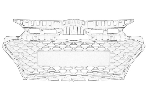 Caroserie - Grila fata Fata/Mijloc (grila, negru) potrivit HYUNDAI I20 ACTIVE, I20 II 1.0-1.4D 11.14-09.21 11.14-08.18