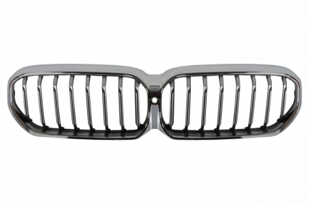Grile - Grila radiator fata (cu locas camera, pachet M, aluminiu) potrivit BMW 5 G30, G31, G38, F90 05.20-