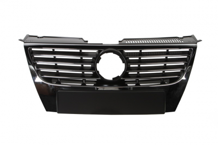 Grila radiator fata ornamente cromate; emblema mare, negru/crom VW PASSAT intre 2005-2010 [1]