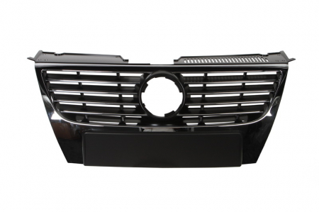 Grile - Grila radiator fata ornamente cromate; emblema mare, negru/crom VW PASSAT intre 2005-2010
