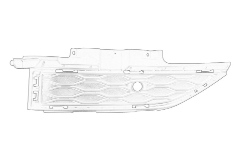 Caroserie - Grila ventilatie bara protectie potrivit HYUNDAI KONA, KONA/SUV 06.17- 11.17-