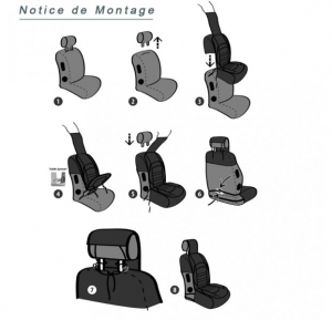 Husa scaun auto confort ridicat (poliester, compatibila cu airbag, tetiera integrata, burete cu memorie, 112x51) [2]