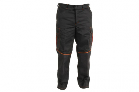 Echipamente - Imbracaminte protectie si lucru (Pantaloni), lung, marime: L, gramaj: 280g/m², culoare: negru/portocaliu