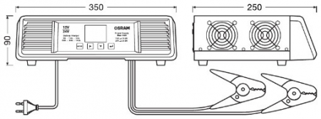 Incarcator baterii PRO 100A, putere incarcare: 12/24 V OSRAM, curent schimbare: 100A [2]