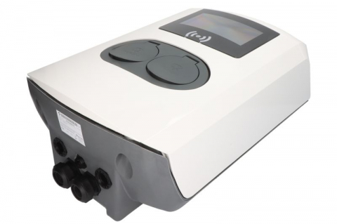 Incarcator perete Eve Double Pro-line, numar faze: 3, 2x22kW, colour: gri/alb, tip priza 2 [1]