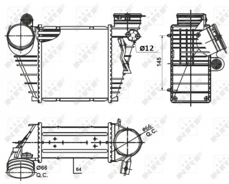 Intercooler - Intercooler AUDI A3; SEAT LEON; SKODA OCTAVIA I; VW BORA, GOLF IV 1.9D intre 2000-2010