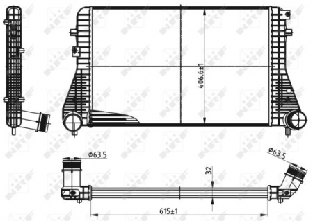 Intercooler - Intercooler AUDI A3, TT; SEAT ALTEA, ALTEA XL, LEON; SKODA OCTAVIA II, SUPERB II, YETI; VW BEETLE, CADDY III, CADDY IV, EOS, GOLF PLUS, GOLF VI, JETTA III, JETTA IV, SCIROCCO 1.4-2.0D dupa 2003