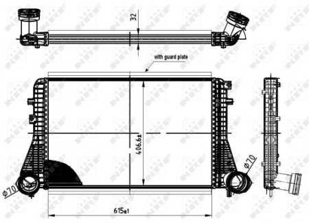 Intercooler - Intercooler AUDI A3, TT; SEAT ALTEA, ALTEA XL, LEON, TOLEDO III; SKODA OCTAVIA II, SUPERB II, YETI; VW CADDY III, EOS, GOLF PLUS, GOLF V, GOLF VI, JETTA III, PASSAT, PASSAT CC 1.4-2.0D dupa 2003