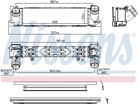 Piese Auto - Intercooler BMW Seria 1 (F20), 1 (F21), 2 (F22, F87), 2 (F23), 3 (F30, F80), 3 (F31), 3 GRAN TURISMO (F34), 4 (F32, F82), 4 (F33, F83), 4 GRAN COUPE (F36) 1.5-2.0D dupa 2011