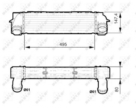 Intercooler - Intercooler BMW X3 (F25), X4 (F26) 1.6/2.0/2.0D intre 2010-2018