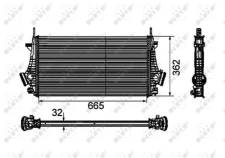 Intercooler - Intercooler CHEVROLET MALIBU; OPEL INSIGNIA A, INSIGNIA A COUNTRY; SAAB 9-5 1.6-2.8 dupa 2008