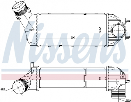 Intercooler - Intercooler CITROEN C4, C4 I; PEUGEOT 307, 307 CC, 307 SW 1.6D/2.0D intre 2003-2011