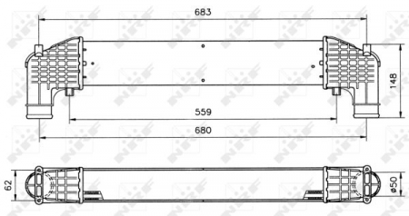 Intercooler - Intercooler FORD GALAXY; SEAT ALHAMBRA; VW SHARAN 1.8/1.9D/2.0 intre 1995-2010