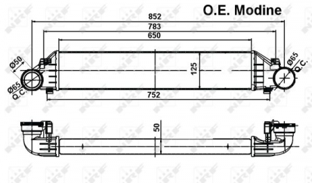 Intercooler - Intercooler MERCEDES Clasa C (CL203), C T-MODEL (S203), C (W203), CLK (A209), CLK (C209), SLK (R171) 1.8-2.7D intre 2000-2011