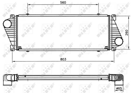 Intercooler - Intercooler MERCEDES SPRINTER 2-T (901, 902), SPRINTER 3-T (903), SPRINTER 4-T (904), SPRINTER 5-T (905), SPRINTER (905); VW LT 28-35 II, LT 28-46 II 2.1D-2.9D dupa 1995