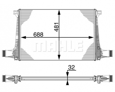 Intercooler potrivit AUDI Q7, Q8 2.0/3.0D 01.15- [1]