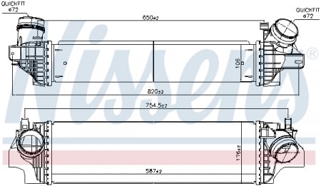 Intercooler - Intercooler potrivit BMW 2 (F45), X1 (F48); MINI (F56), (F57), CLUBMAN (F54), COUNTRYMAN (F60) 2.0 11.13-