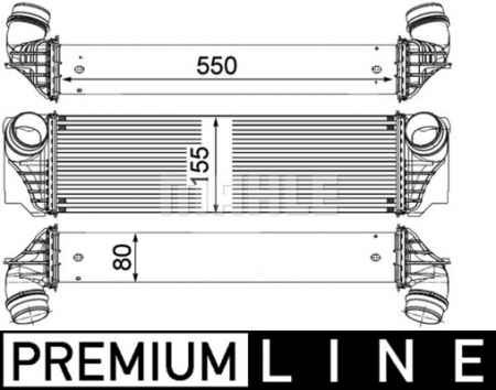 Intercooler - Intercooler potrivit BMW Seria 5 (F10), 5 (F11), 5 GRAN TURISMO (F07), 7 (F01, F02, F03, F04) 3.0/3.0H 09.08-02.17