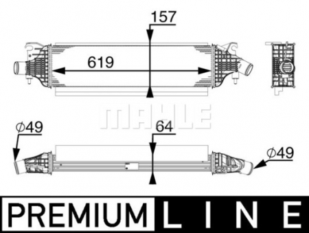 Intercooler - Intercooler potrivit INFINITI Q50, Q60 2.0/2.2D 04.13-