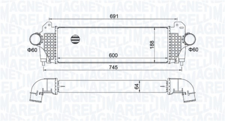 Intercooler - Intercooler potrivit IVECO DAILY V, DAILY VI F1CE0441A-F1CGL411C 09.11-