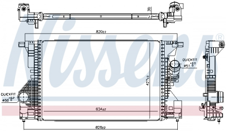 Intercooler - Intercooler potrivit MERCEDES A (V177), A (W177), B SPORTS TOURER (W247), CLA (C118), CLA SHOOTING BRAKE (X118), GLA (H247) 1.3/1.3H/1.4H 03.18-