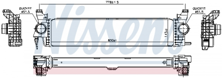 Intercooler - Intercooler potrivit MERCEDES MARCO POLO CAMPER (W447), VITO MIXTO (DOUBLE CABIN), VITO TOURER (W447), VITO (W447) 1.6D 10.14-