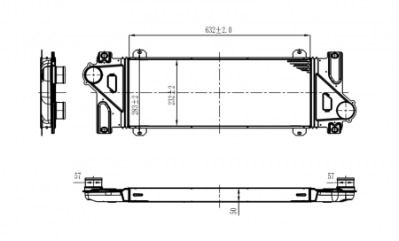 Intercooler potrivit MERCEDES SPRINTER 2-T (B901, B902), SPRINTER 3-T (B903), SPRINTER 4-T (B904) 2.1D-2.9D 01.95-05.06 [2]