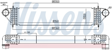Intercooler - Intercooler potrivit MITSUBISHI ECLIPSE, OUTLANDER III 1.5/2.2D/2.3D 08.12-